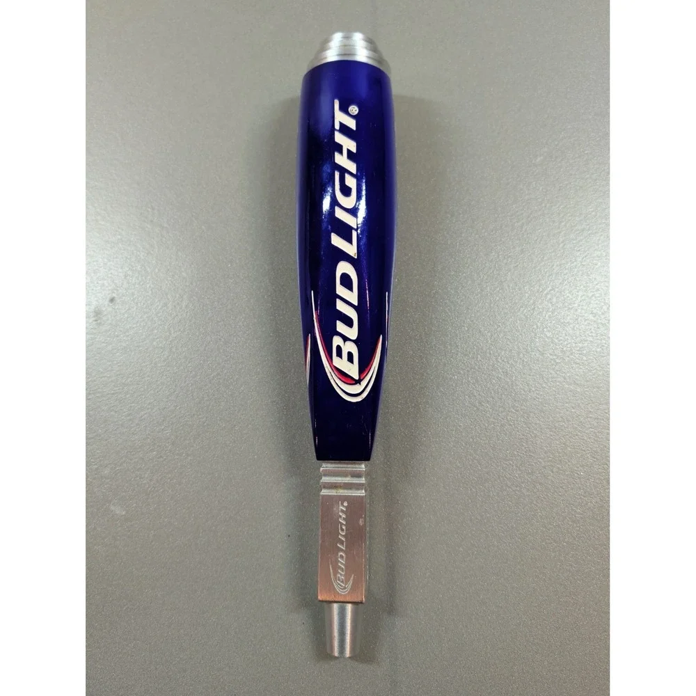Bud Light Beer Tap Handle Blue Silver Logo Draft Keg Kegerator Bar Tapper‎